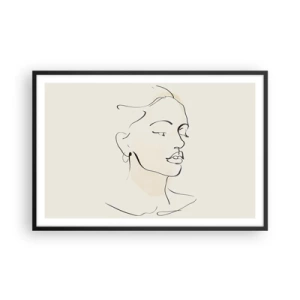 Pôster com moldura preta - Uma certa linha - 91x61 cm