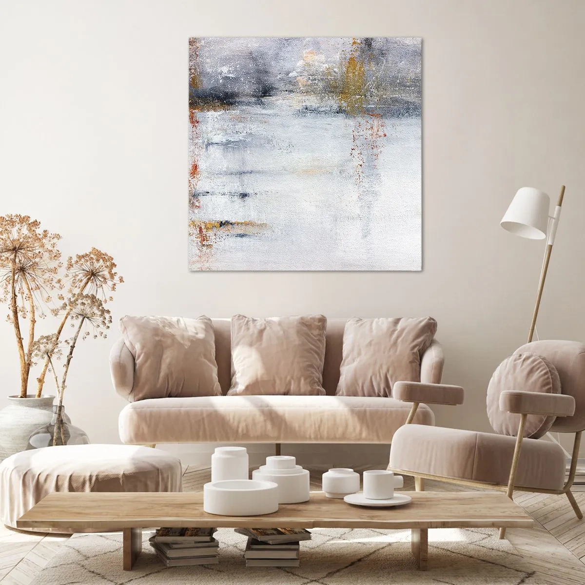 Quadro em tela - Atrás da cortina de ar - 60x60 cm