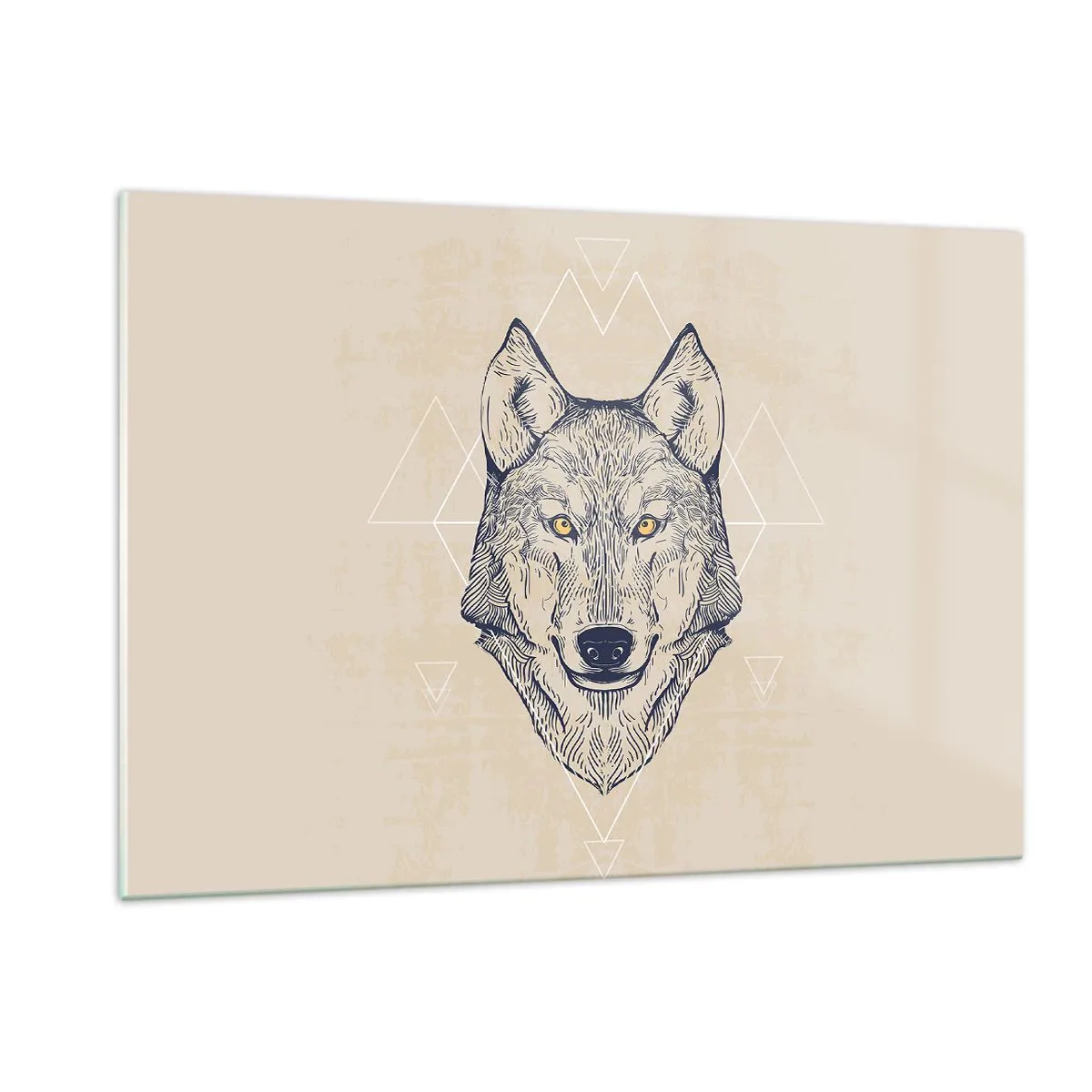 Quadro em vidro - Alfa com um olhar penetrante - 120x80 cm