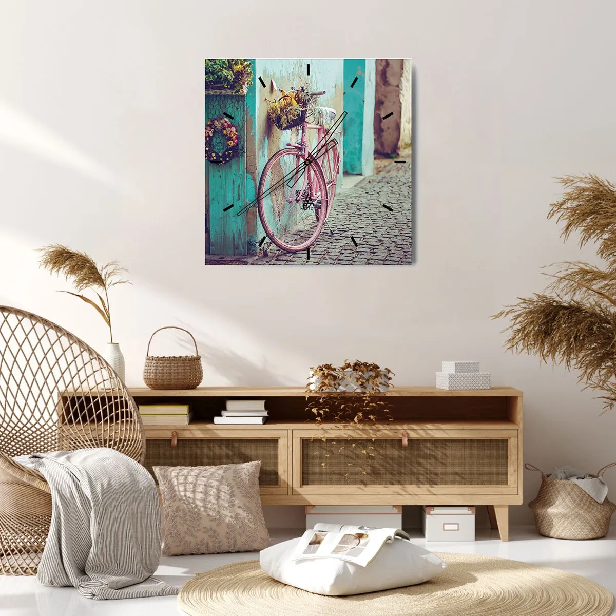 Relógio de parede - Relógio em vidro - Volto logo - 40x40 cm