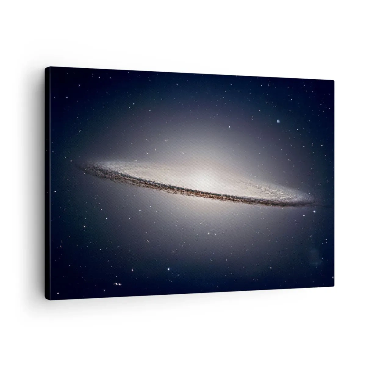 Quadro em tela - Uma galáxia espiral tendo como pano de fundo o espaço estrelado - 70x50cm - Há muito tempo atrás, em uma galáxia muito, muito distante... - Decoração de parede moderna para a sala de estar e quarto ARTTOR