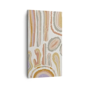 Quadro em tela - Secções transversais coloridas - 45x80 cm