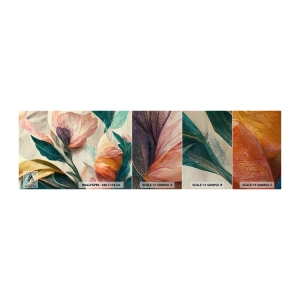 Amostra de papel de parede Premium Sand - Flores das ilhas do sul - Flores, Vintage, Botânica - 100x30 cm
