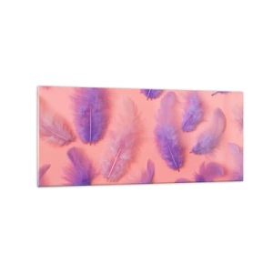 Quadro em vidro - Ave lilás do desejo - 120x50 cm