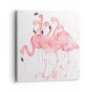 Quadro em tela - Conjunto cor-de-rosa - 40x40 cm