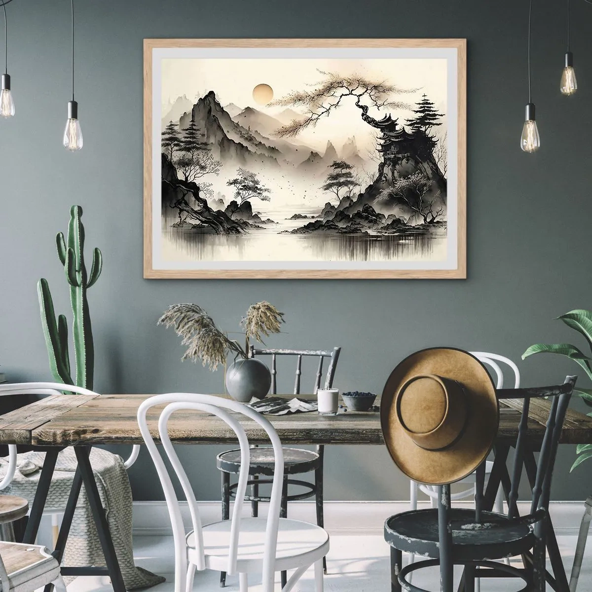 Pôster com moldura de carvalho claro - O charme único do Oriente - 91x61 cm