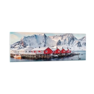 Quadro em vidro - Refpugio do Norte - 90x30 cm