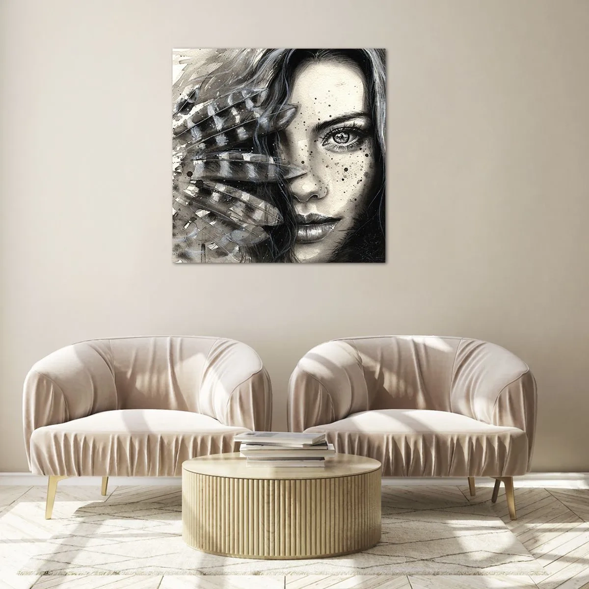 Quadro em vidro - Beleza selvagem - 30x30 cm