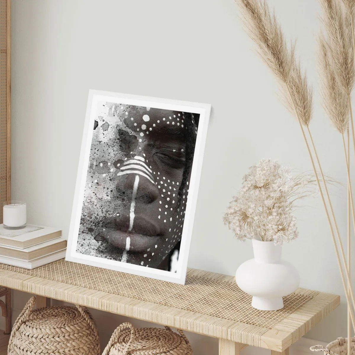 Pôster em moldura branca - Descubra o espírito primordial - 61x91 cm