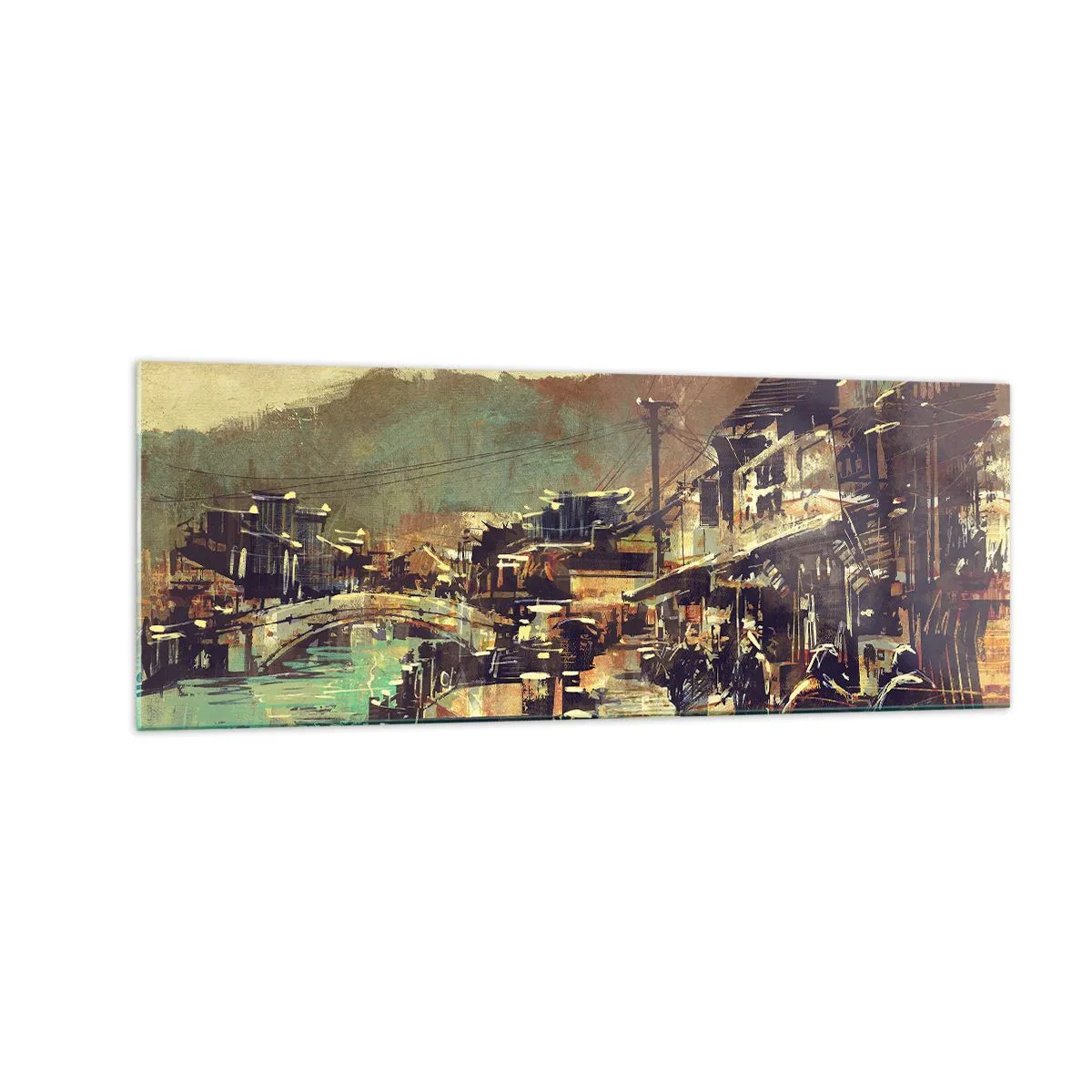 Quadro em vidro - A vida como uma riqueza cinzenta - 140x50 cm