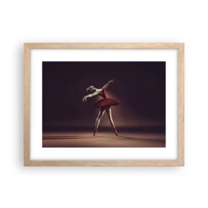 Pôster com moldura de carvalho claro - Prima ballerina - 40x30 cm