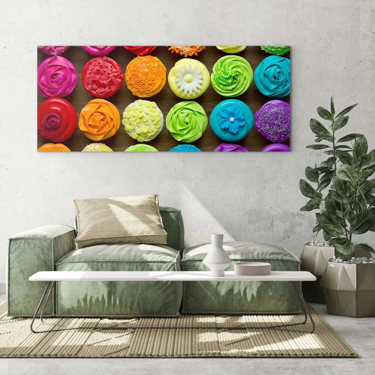 Quadro em vidro - Todos diferentes - todos deliciosos - 90x30 cm