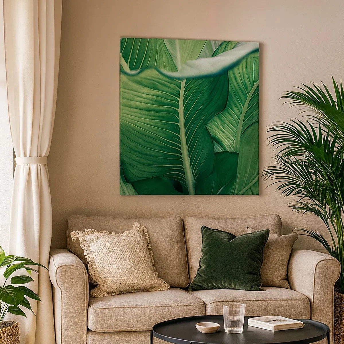 Quadro em tela - Vida intensamente verde - 30x30 cm