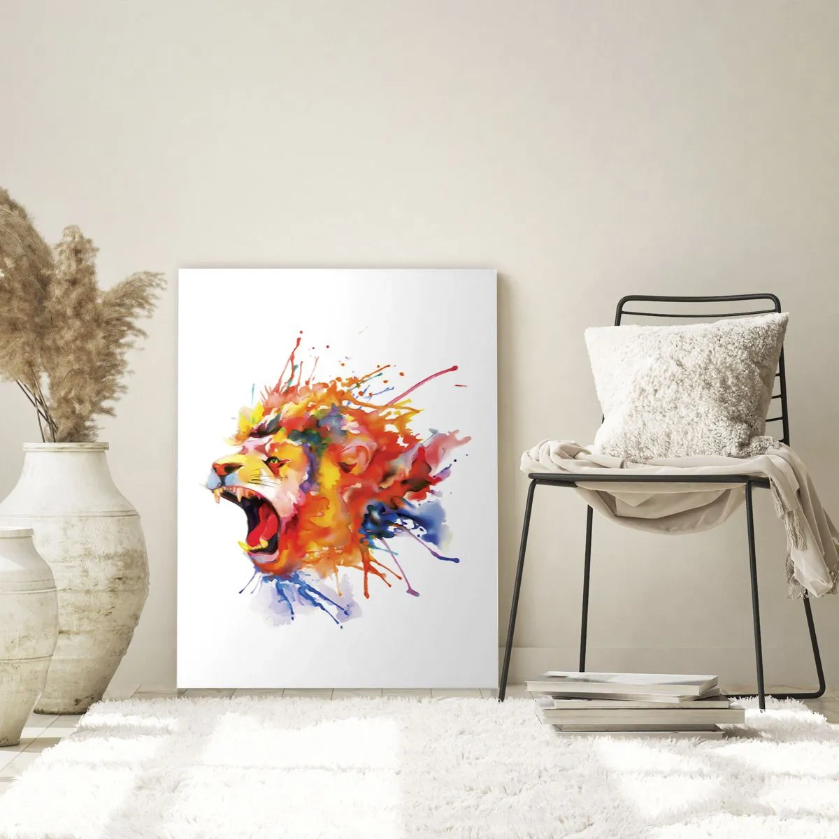 Quadro em vidro - Explosão de raiva - 70x100 cm