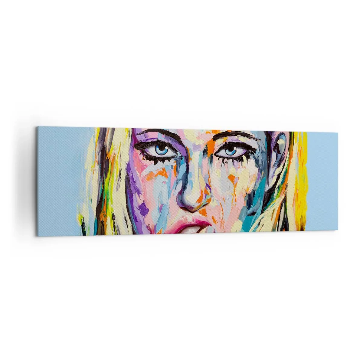 Quadro em tela - Olhe-a diretamente nos olhos - 160x50 cm