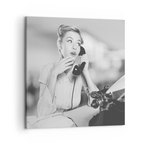 Quadro em tela - Olá, estes são os anos 50. - 50x50 cm