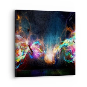 Quadro em tela - Com alegria contra a escuridão - 30x30 cm