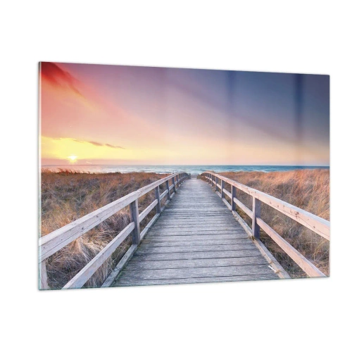 Quadro em vidro - Aurora da noite do Báltico - 120x80 cm