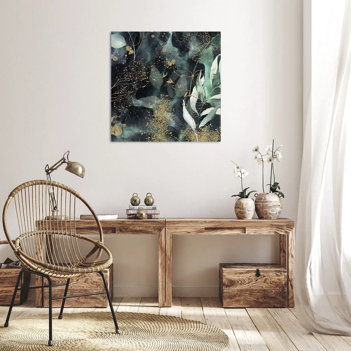 Quadro em tela - Jardim Mágico - 30x30 cm
