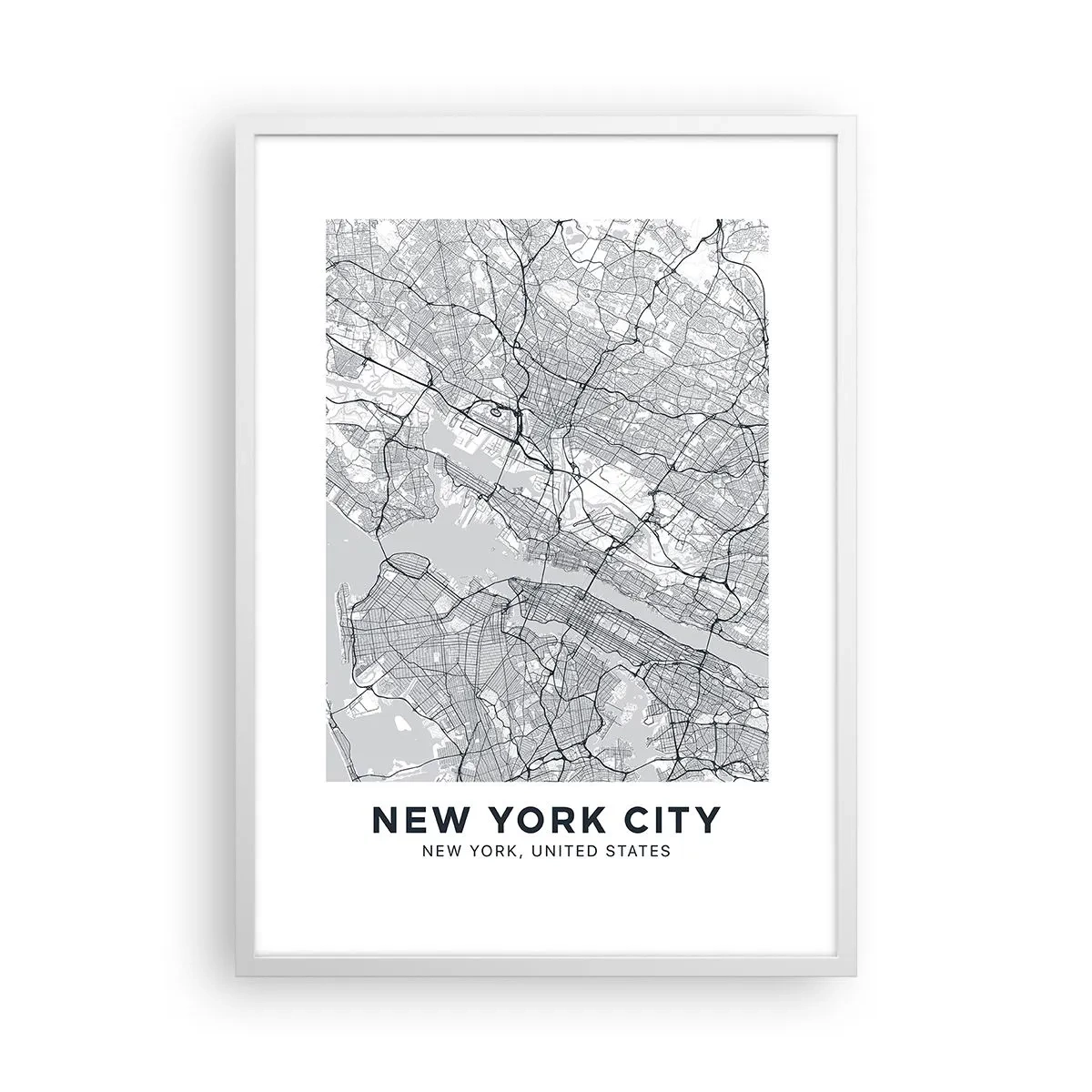 Pôster em moldura branca - Anatomia de uma metrópole - 50x70 cm