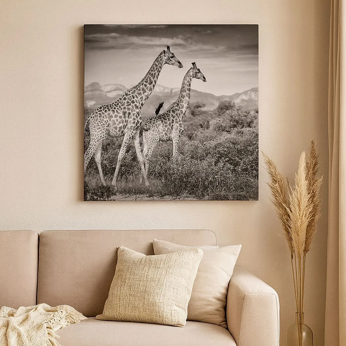 Quadro em tela - Alta Sociedade na África - 30x30 cm