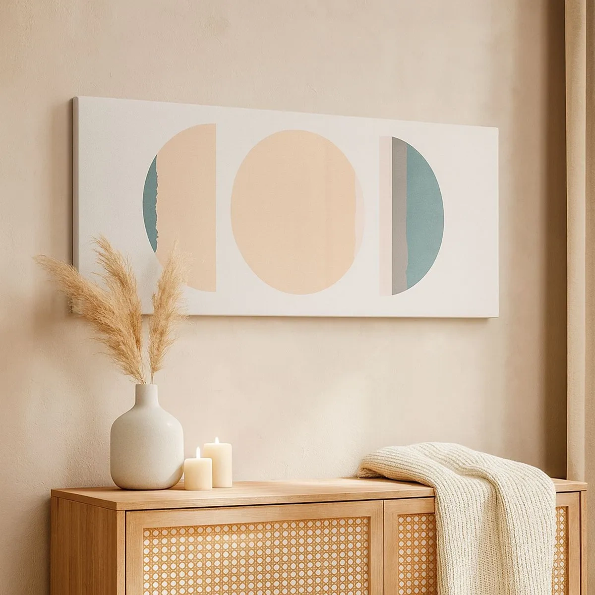 Quadro em tela - Círculo entre círculos - 100x40 cm