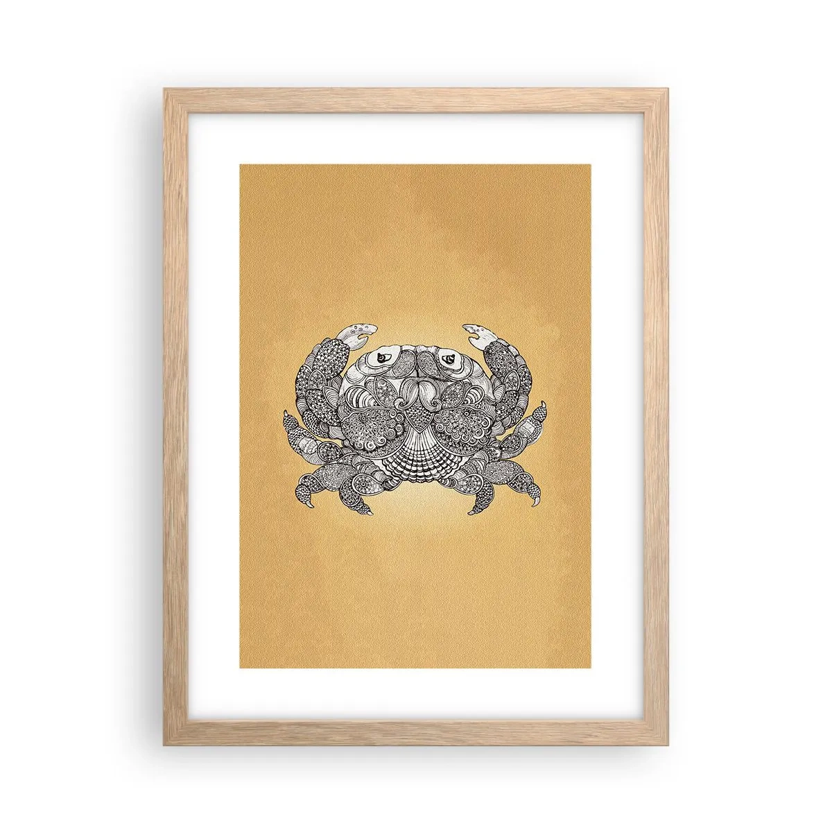 Pôster com moldura de carvalho claro - Contos do Sr. Caranguejo - 30x40 cm