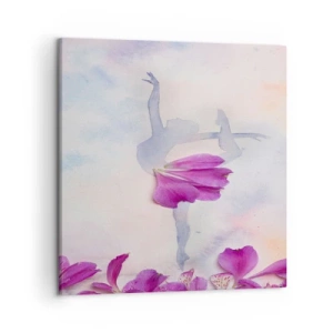 Quadro em tela - Delicada como uma flor - 50x50 cm