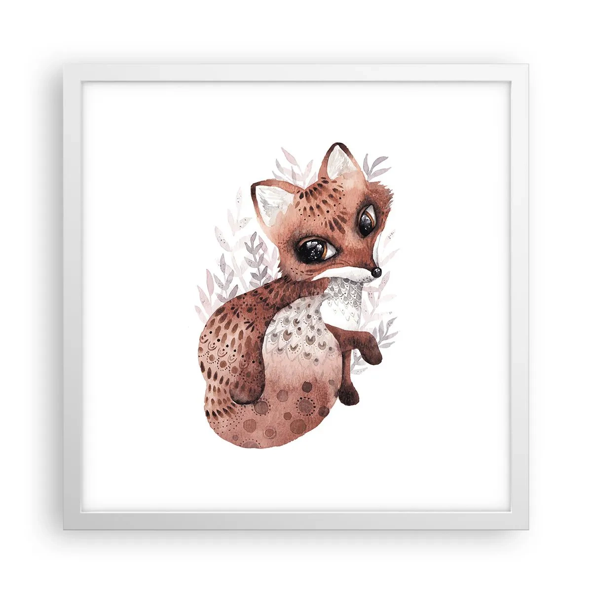 Pôster em moldura branca - Como não amar - 40x40 cm