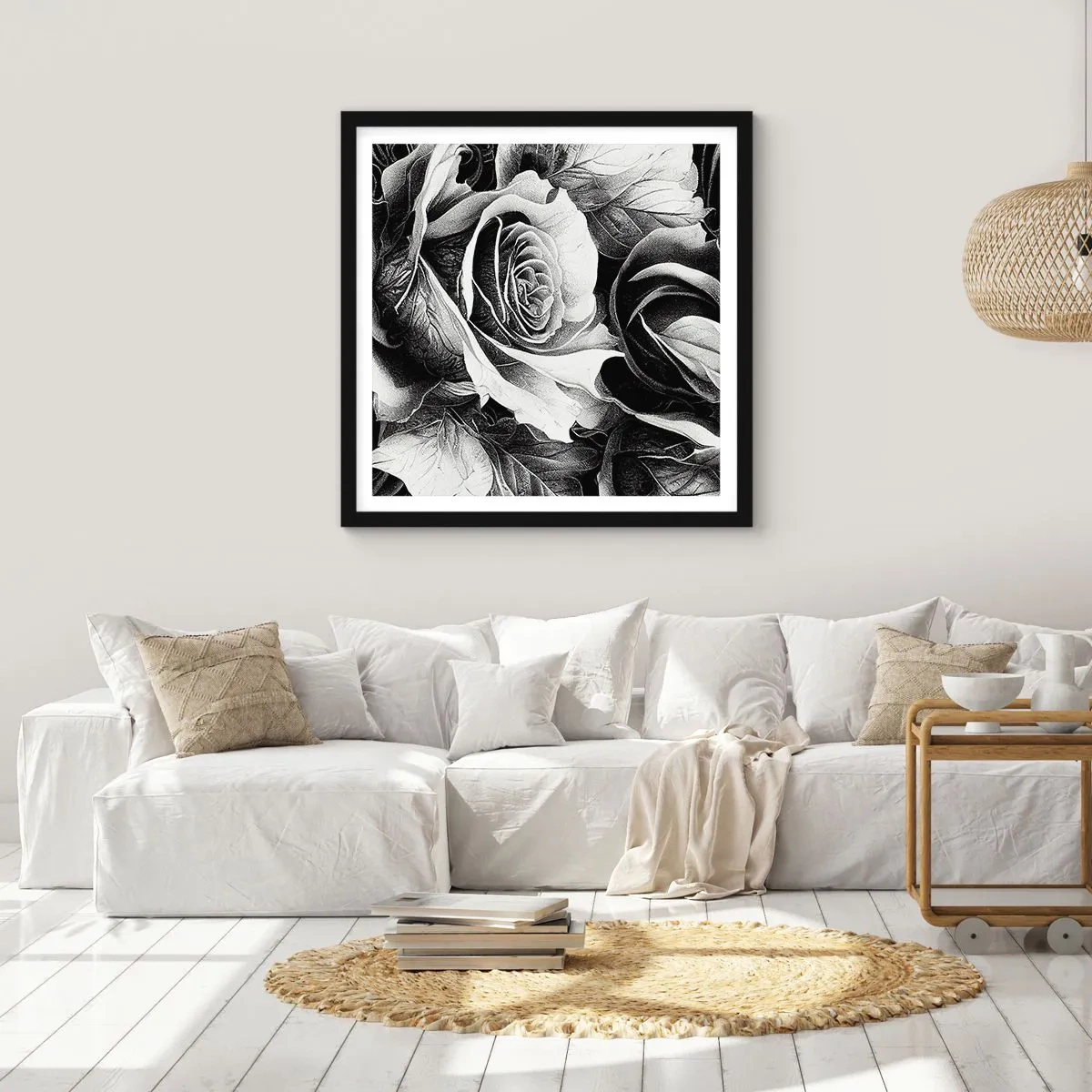 Pôster com moldura preta - Sempre uma rainha - 30x30 cm