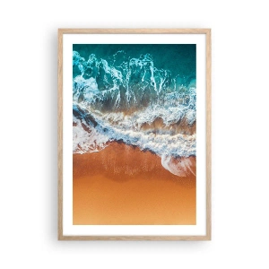 Pôster com moldura de carvalho claro - Sempre em par - 50x70 cm