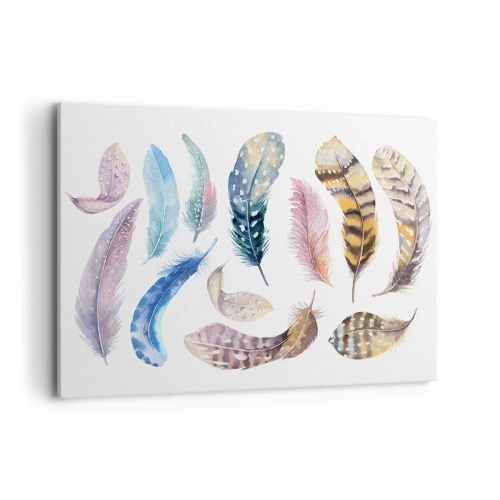 Quadro em tela - Leve, heterogéneo e multicolorido - 100x70 cm