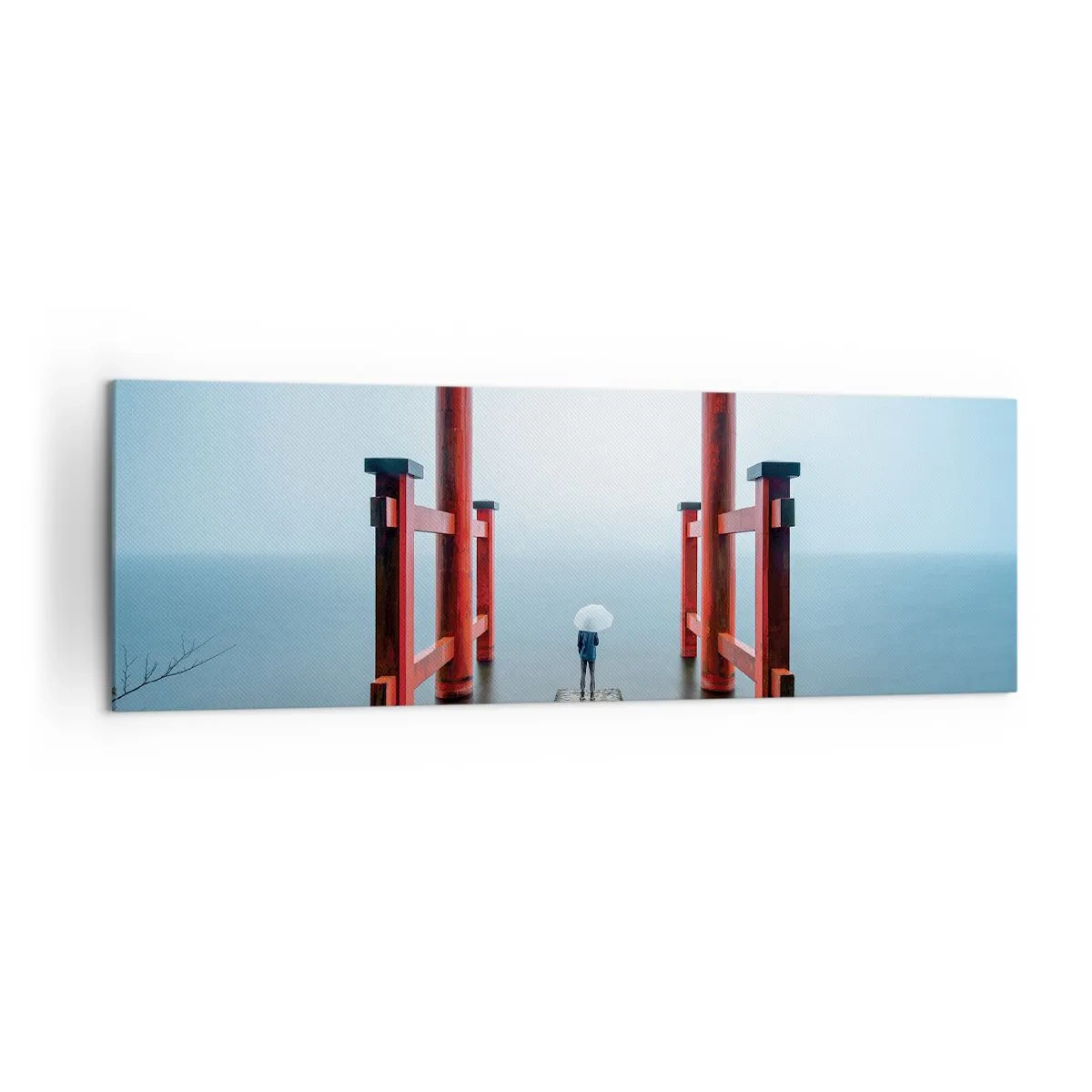 Quadro em tela - Devaneio japonês - 160x50 cm