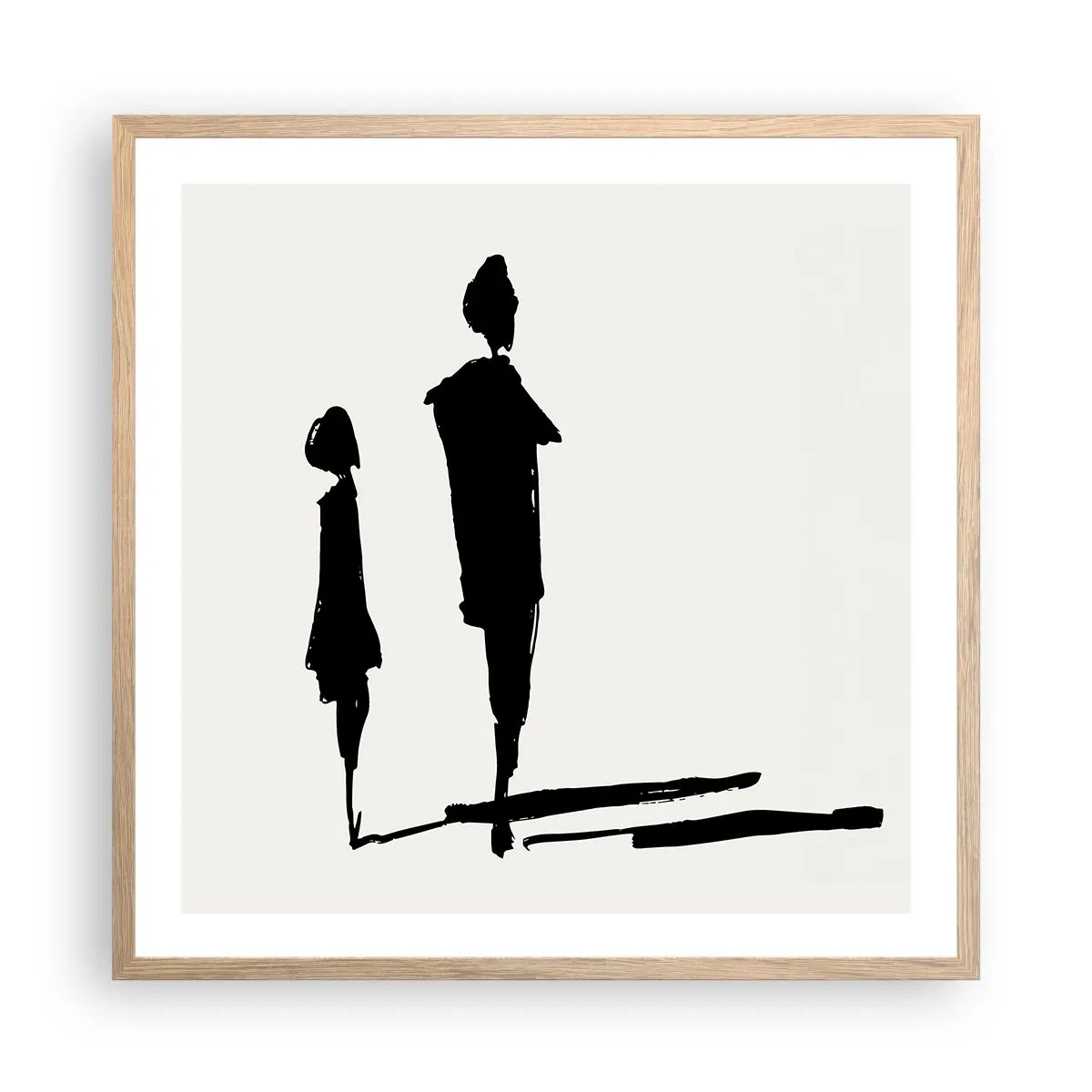 Pôster com moldura de carvalho claro - Certeza que juntos? - 60x60 cm