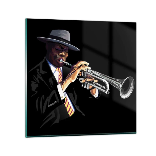 Quadro em vidro - Charme da velha escola - 30x30 cm