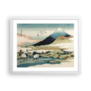 Pôster em moldura branca - No espírito japonês - 50x40 cm