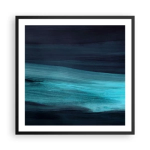 Pôster com moldura preta - Vá com o fluxo - 60x60 cm