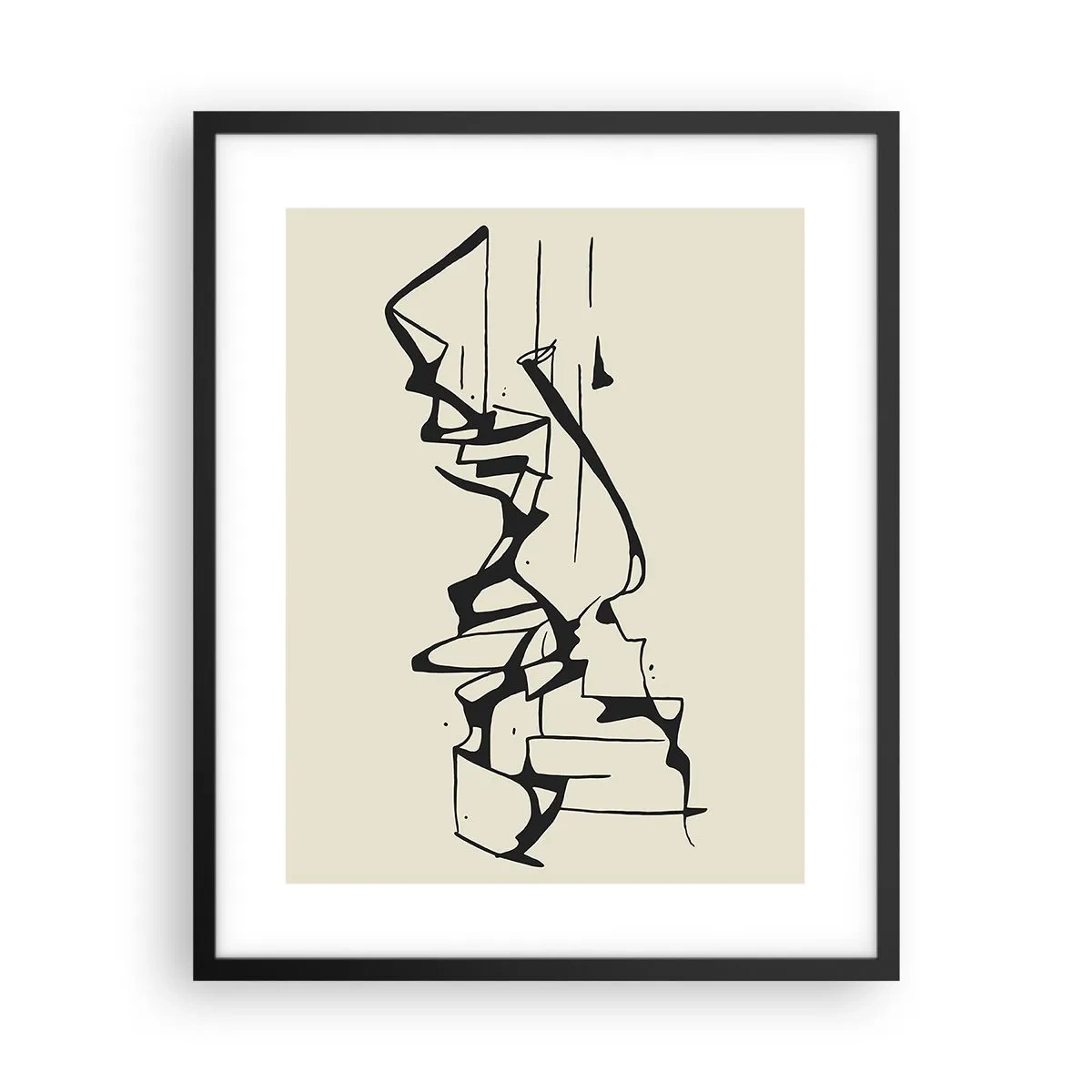 Pôster com moldura preta - Talvez uma paisagem - 40x50 cm