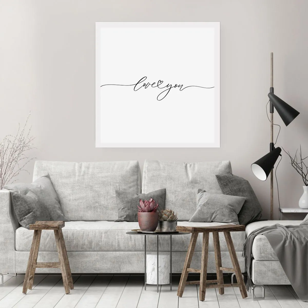 Pôster - Preto e branco - 60x60 cm