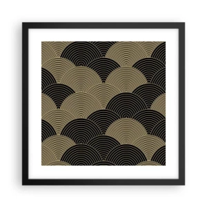 Pôster com moldura preta - Unidade na multiplicidade - 40x40 cm