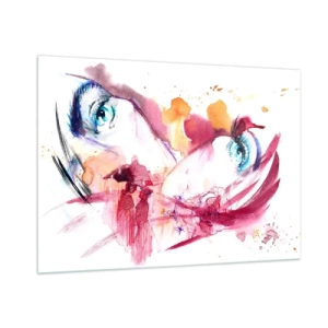 Quadro em vidro - Na proximidade, o mundo floresce - 100x70 cm