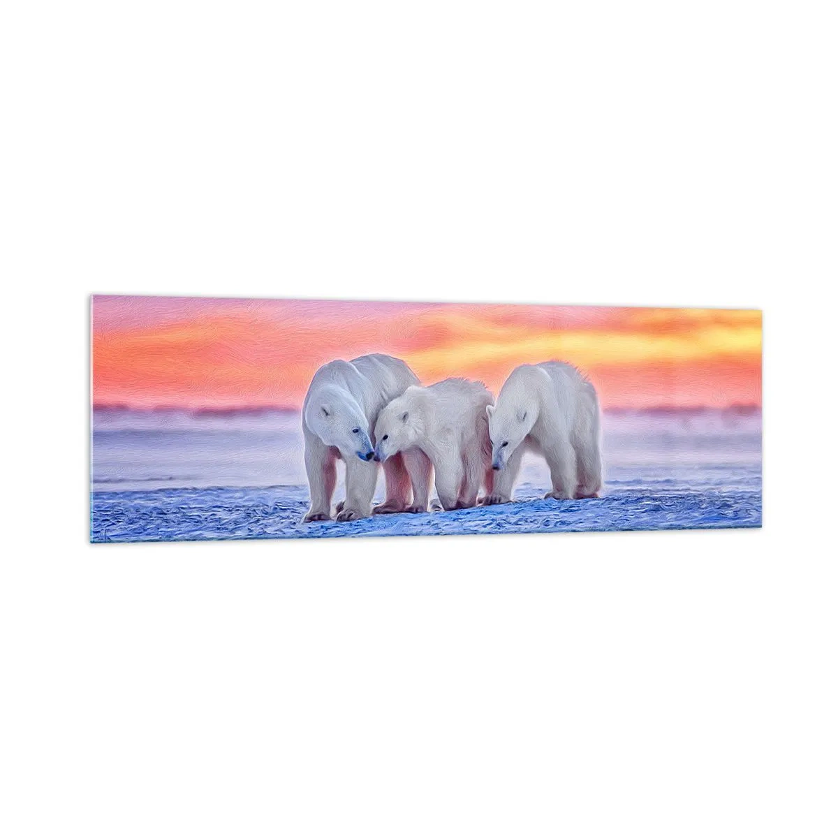 Quadro em vidro - Tudo o que precisa é de aconchego familiar - 160x50 cm