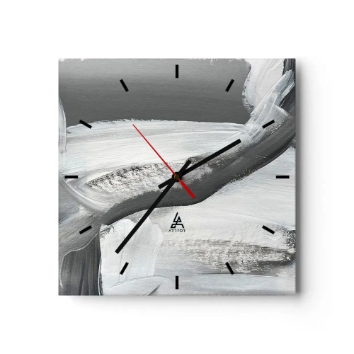 Relógio de parede - Relógio em vidro - Um movimento decisivo - 30x30 cm