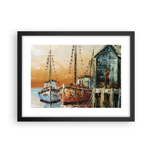 Pôster com moldura preta - Um regresso tranquilo - 40x30 cm