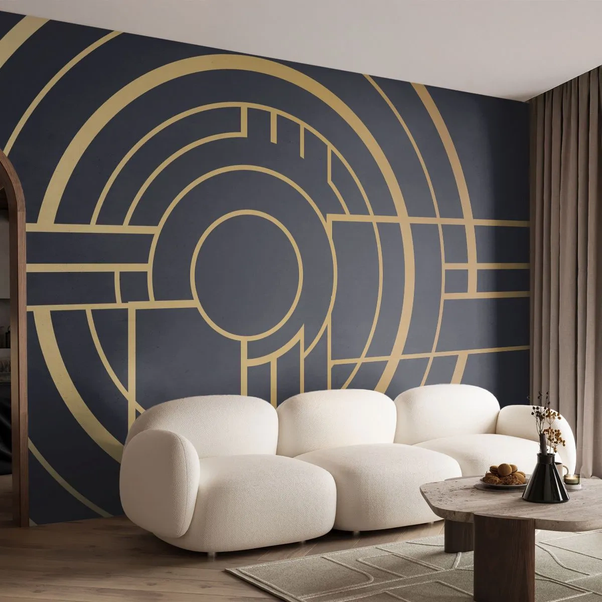 Papel de Parede Premium Canvas - Rotação das coisas - Abstração, Pedaço, Gráficos - 250x175 cm