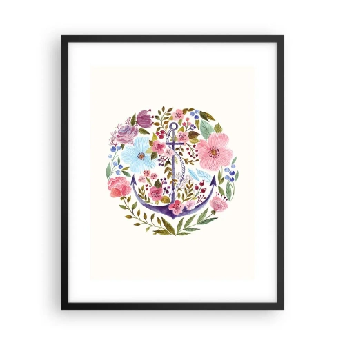 Pôster com moldura preta - O bom sonho de um marinheiro - 40x50 cm