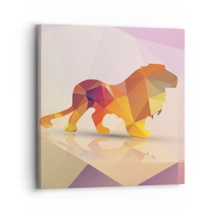 Quadro em tela - O rei em diamante - 30x30 cm