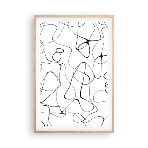 Pôster com moldura de carvalho claro - Os caminhos da vida, as vicissitudes do destino - 61x91 cm