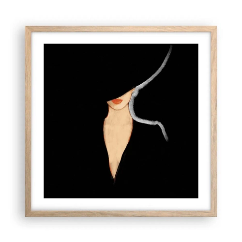 Pôster com moldura de carvalho claro - Elegância e estilo - 50x50 cm