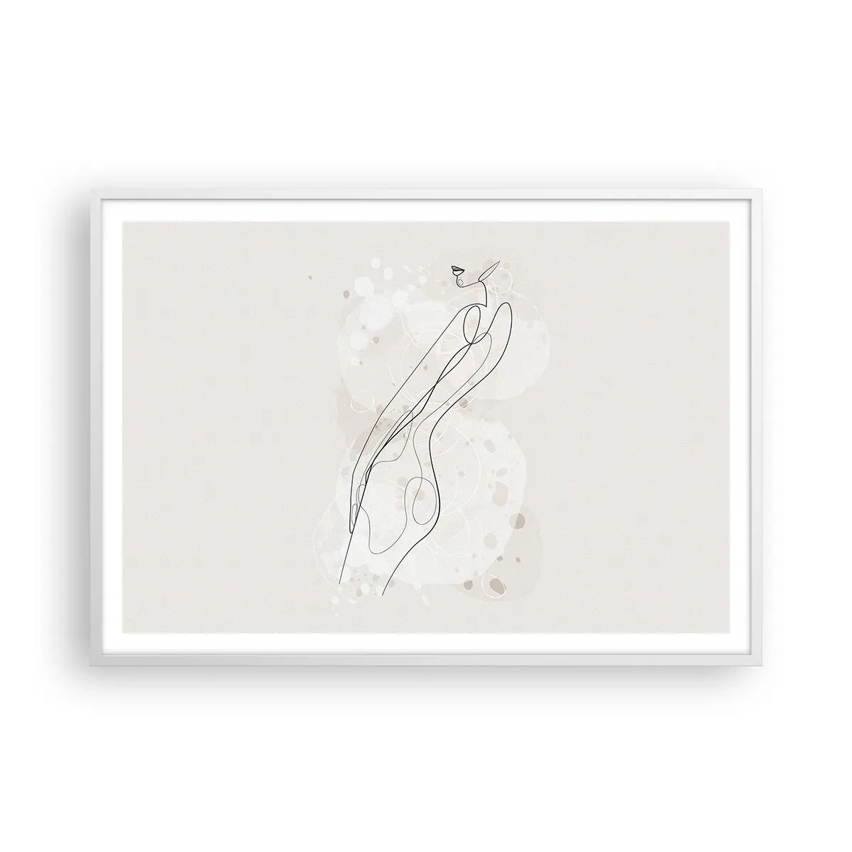 Pôster em moldura branca - Errar o olhar - 100x70 cm